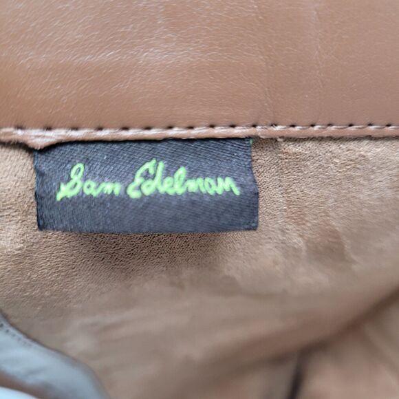 Sam Edelman Penny 2 Leather Riding Boots Women's Sz 4.5 Brown Equestrian Biker - Picture 9 of 10